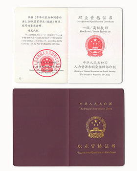 职业资格：一级